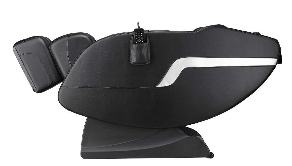 Luxus Massagesessel Konstanz Shiatsu Zero Gravity Leder schwarz, mit Heizung, Rollentechnik, Armmassage, moderner TV-Sessel.