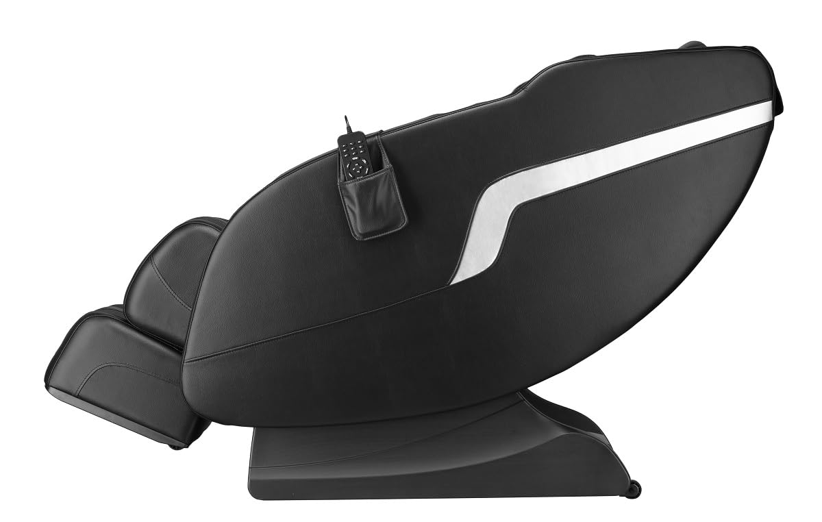 Luxus Massagesessel Konstanz Shiatsu Zero Gravity Leder schwarz, mit Heizung, Rollentechnik, Armmassage, moderner TV-Sessel.