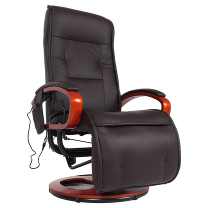 Mendler Relaxliege Arles II – Massagesessel aus Kunstleder mit Vibrationsmassage, Farbe Coffee, moderner bequemer Relaxsessel.