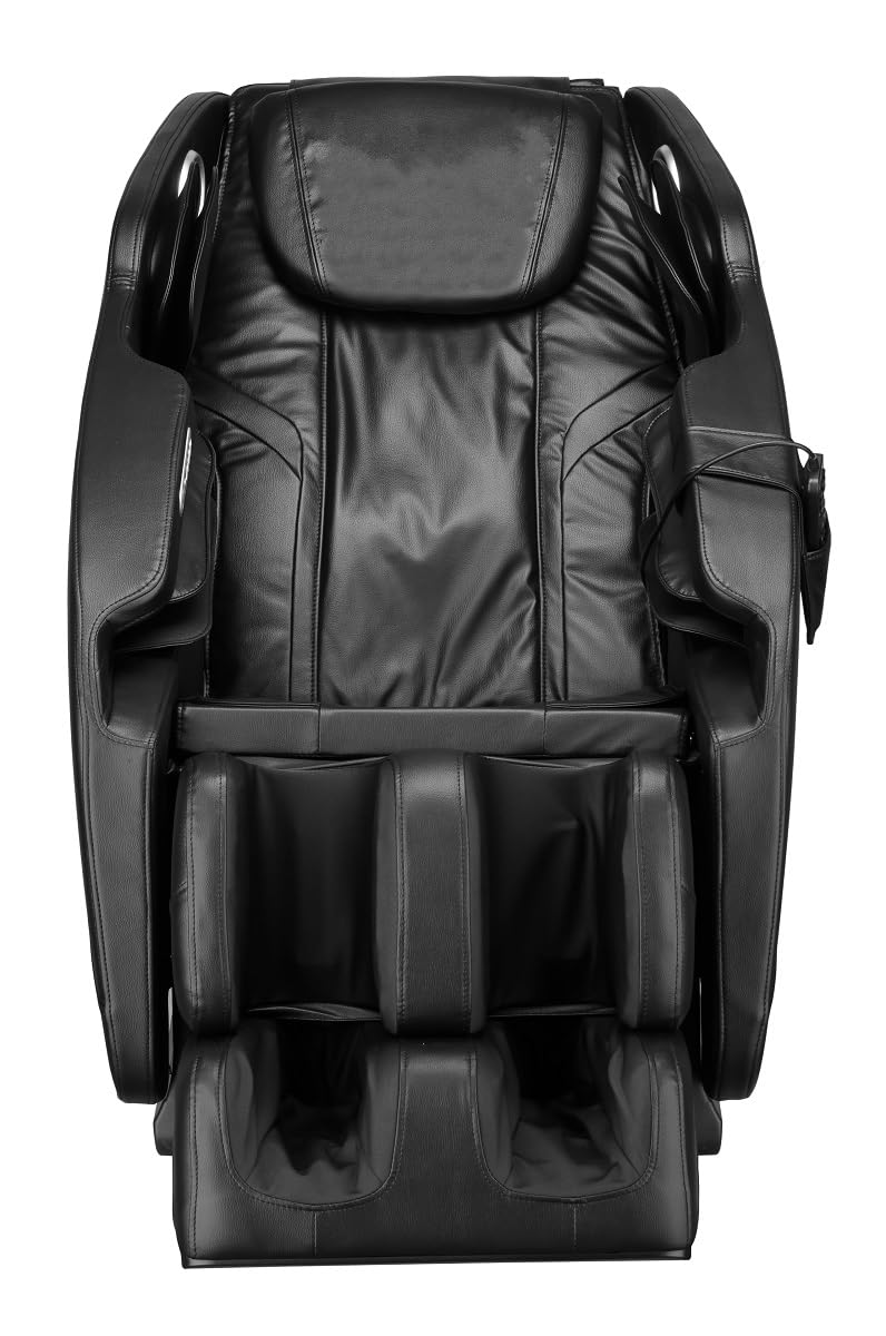 Luxus Massagesessel Konstanz Shiatsu Zero Gravity Leder schwarz, mit Heizung, Rollentechnik, Armmassage, moderner TV-Sessel.