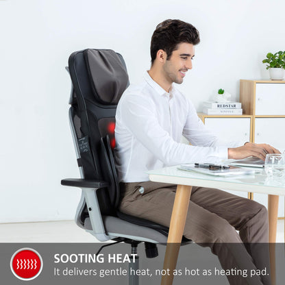 Snailax Shiatsu Massagesitzauflage mit Wärme, Ganzkörpermassage, Kompression, Kneten, Vibration – elektrisch für Rücken & Nacken.
