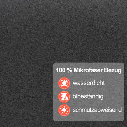M MCombo Elektrischer Fernsehsessel mit Aufstehhilfe, Wärme- & Massagefunktion, Liege bis 140°, USB, Knopfsteuerung, Mikrofaser Grau.